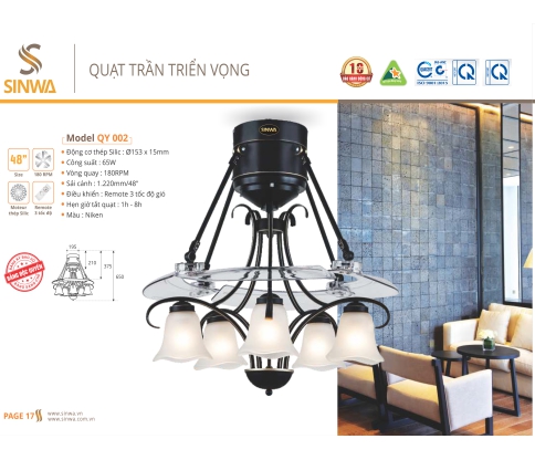 QUẠT TRẦN TRIỂN VỌNG QY 002