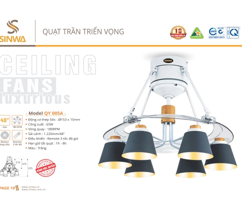 QUẠT TRẦN TRIỂN VỌNG QY 005A