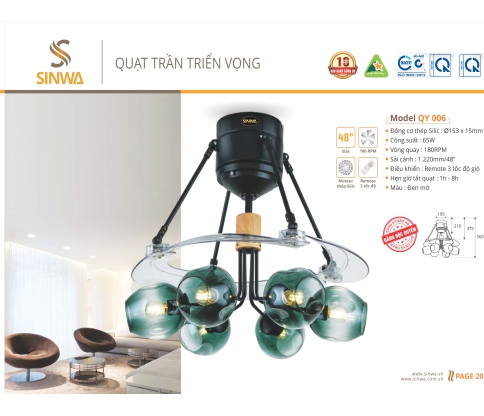 QUẠT TRẦN TRIỂN VỌNG QY 006