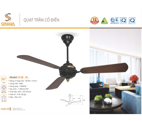 QUẠT TRẦN CỔ ĐIỂN