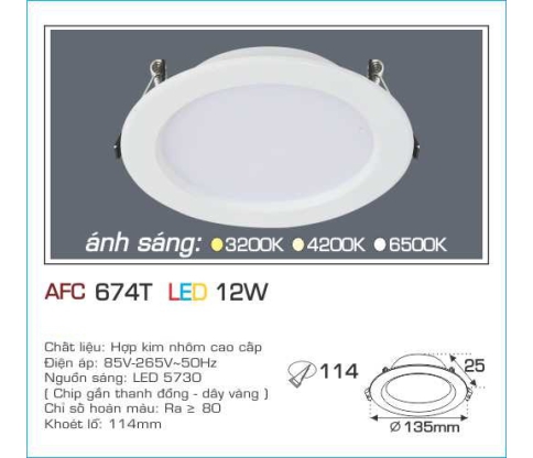 AFC 674T 12W 1C