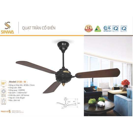 QUẠT TRẦN CỔ ĐIỂN